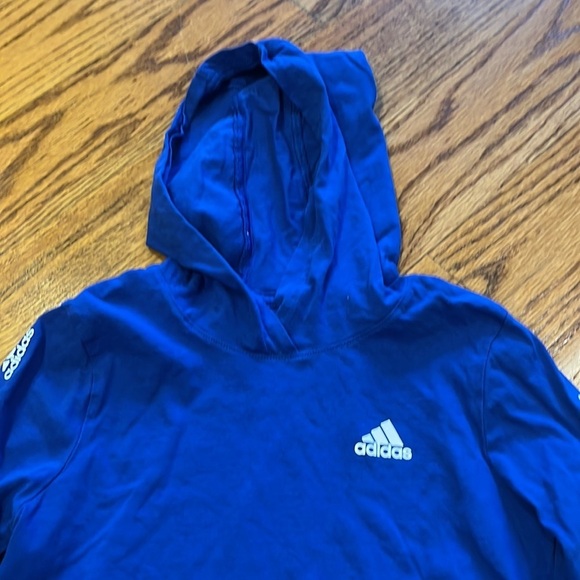 Adidas Boy’s Blue Hoodie Size 5 - Picture 2 of 5